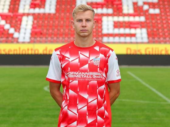 Teampraesentation FSV Zwickau Regionalliga Nordost FSV Zwickau, Regionalliga Nordost, Porträttermin 2023 2024, Zwickau 21 08 2023, GGZ Arena, Football , In the picture Maximilian Somnitz ,