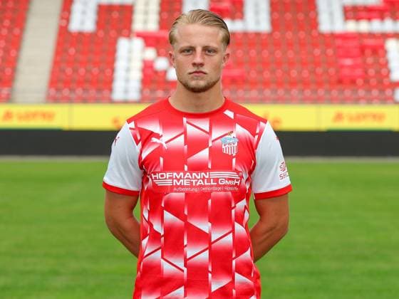 Teampraesentation FSV Zwickau Regionalliga Nordost FSV Zwickau, Regionalliga Nordost, Porträttermin 2023 2024, Zwickau 21 08 2023, GGZ Arena, Football , In the picture Theo Gunnar Martens ,