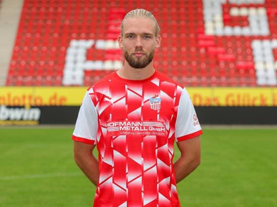 Teampraesentation FSV Zwickau Regionalliga Nordost FSV Zwickau, Regionalliga Nordost, Porträttermin 2023 2024, Zwickau 21 08 2023, GGZ Arena, Football , In the picture Felix Schlüsselburg Schluesselburg ,