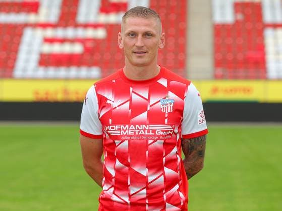Teampraesentation FSV Zwickau Regionalliga Nordost FSV Zwickau, Regionalliga Nordost, Porträttermin 2023 2024, Zwickau 21 08 2023, GGZ Arena, Football , In the picture Marc Philipp Zimmermann ,