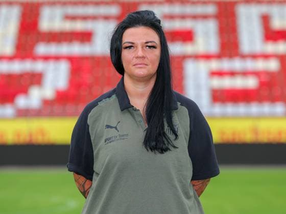 Teampraesentation FSV Zwickau Regionalliga Nordost FSV Zwickau, Regionalliga Nordost, Porträttermin 2023 2024, Zwickau 21 08 2023, GGZ Arena, Football , In the picture physiotherapist Marie Koch ,