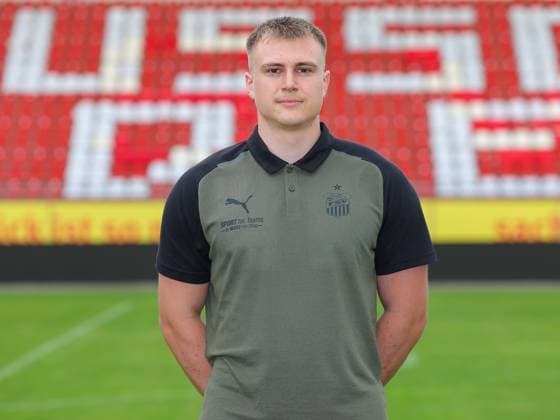 Teampraesentation FSV Zwickau Regionalliga Nordost FSV Zwickau, Regionalliga Nordost, Porträttermin 2023 2024, Zwickau 21 08 2023, GGZ Arena, Football , In the picture physiotherapist Benjamin Jade ,