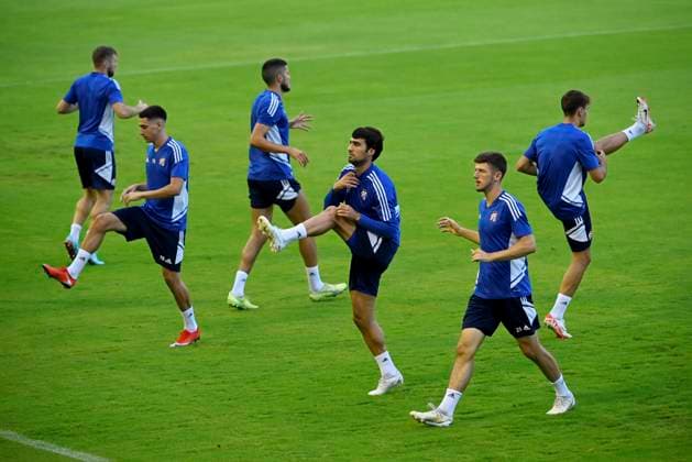 Croatia, Zagreb, 230823. Stadium in Maksimir, Hitrec Kacian playground. GNK Dinamo players training ahead of tomorrow s first match of the UEFA Europa League playoffs against AC Sparta from Prague. Photo: Ronald Gorsic CROPIX Copyright: xxRonaldxGorsicx dinamo_trening19-230823