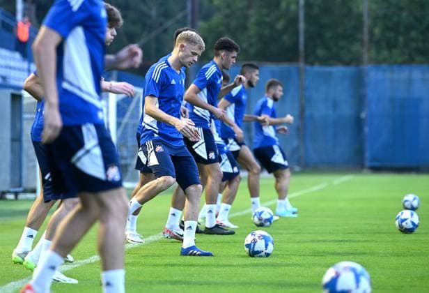 PXL_Dinamo Zagreb trainig Maxime Bernauer of GNK Dinamo Zagreb during training session of Dinamo Zagreb on August 23, 2023 in Zagreb, Croatia. MarkoxLukunic PIXSELL
