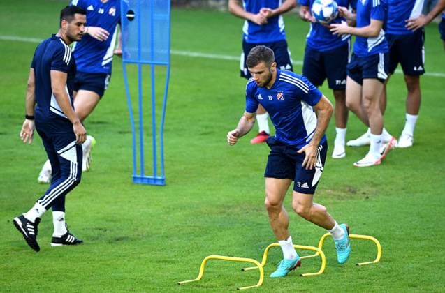 PXL_Dinamo Zagreb trainig Stefan Ristovski of GNK Dinamo Zagreb during training session of Dinamo Zagreb on August 23, 2023 in Zagreb, Croatia. MarkoxLukunic PIXSELL