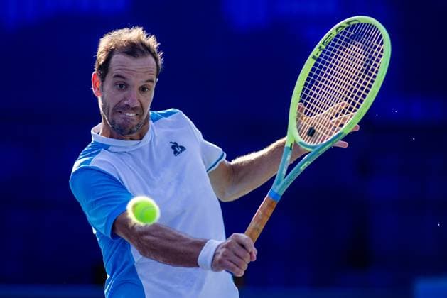 August 23, 2023: Richard Gasquet returns the ball during the third round of the 2023 Winston-Salem Open at Wake Forest Tennis Complex in Wnston-Salem, NC. ( ) Wnston-Salem United States - ZUMAc04_ 20230823_zma_c04_055 Copyright: xScottxKinserx