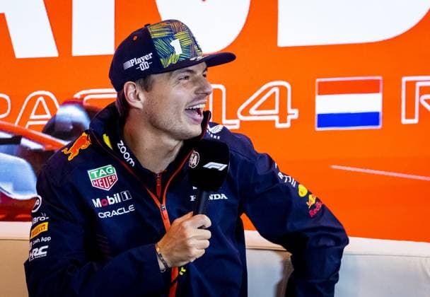 ZANDVOORT - Max Verstappen (Red Bull Racing) during the track press conference, PK, Pressekonferenz at Circuit Zandvoort ahead of the F1 Grand Prix of the Netherlands on August 24, 2023 in Zandvoort, Netherlands. ANP REMKO DE WAAL F1 Grand Prix of The Netherlands 2023 24 xVIxANPxSportx xxANPxIVx 476181845 originalFilename: 476181845.jpg