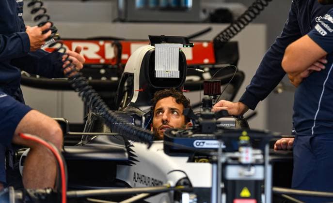 24th August 2023; Circuit Zandvoort, Zandvoort, North Holland, Netherlands; Formula 1 Heineken Dutch Grand Prix 2023; Arrivals and Inspection Day; Daniel Ricciardo (AUS) making adjustments in his Alfa Romeo F1 Team car  ActionPlus12546516 GodfreyxPitt