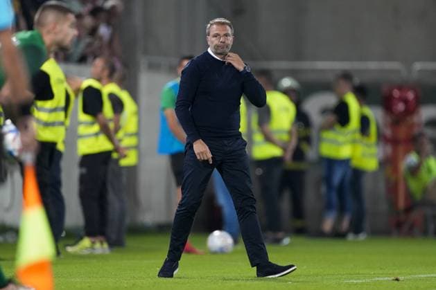 RAZGRAD, Bulgaria, 24-08-2023, football, Huvepharma Arena, Europa Leageu qualification, season 2023 2024, during the match Ludogorets - Ajax, Ajax trainer Maurice Steijn Ludogorets - Ajax  x22053980x Copyright: