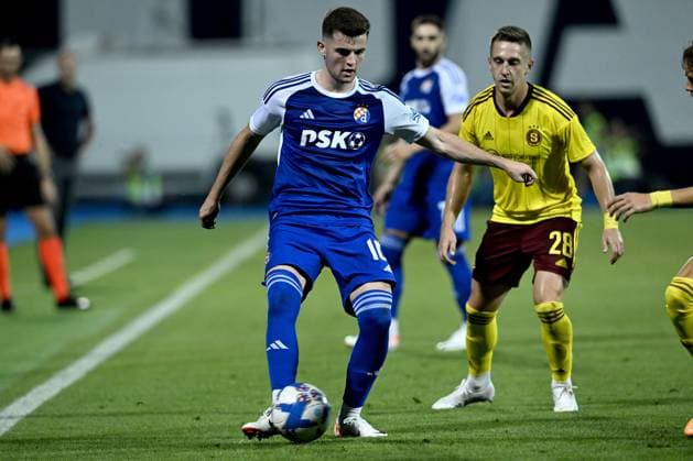 Dinamo Zagreb v Sparta Praha - UEFA Europa League Play Off Round: First Leg ZAGREB, CROATIA - AUGUST 24: Martin Baturina of Dinamo Zagreb in action during UEFA Europa League Play Off Round First Leg match between Dinamo Zagreb and Sparta Praha at Maksimir Stadium on August 24, 2023 in Zagreb, Croatia. MarkoxLukunic PIXSELL