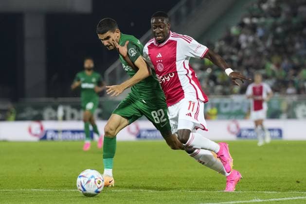 RAZGRAD, Bulgaria, 24-08-2023, football, Huvepharma Arena, Europa League qualification, season 2023 2024, during the match Ludogorets - Ajax, Ajax player Carlos Forbs Ludogorets - Ajax  x22054610x Copyright: