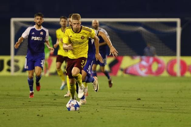 Zagreb, 24.08.2023. - Stadion Maksimir, UEFA Europa League, Play-offs, 1st leg. GNK Dinamo Zagreb - Sparta Praha 3:1. Filip Panak (27) 