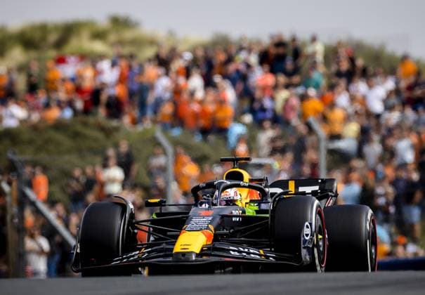 ZANDVOORT - Max Verstappen (Red Bull Racing) during the 1st free practice session ahead of the F1 Grand Prix of the Netherlands at Circuit Zandvoort on August 25, 2023 in Zandvoort, Netherlands. ANP SEM VAN DER WAL F1 Grand Prix of The Netherlands 2023 24 xVIxANPxSportx xxANPxIVx 476265756 originalFilename: 476265756.jpg