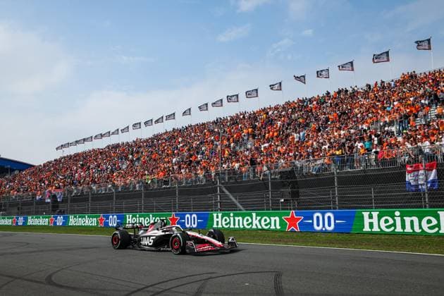20 MAGNUSSEN Kevin (den), Haas F1 Team VF-23 Ferrari, action during the 2023 Formula 1 Heineken Dutch Grand Prix, 13th round of the 2023 Formula One World Championship, WM, Weltmeisterschaft from August 25 to 28, 2023 on the Zandvoort Circuit, in Zandvoort, Netherlands - F1 - DUTCH GRAND PRIX 2023 DPPI Panoramic  00123030_GOOD9297
