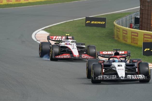 FORMULA 1 HEINEKEN DUTCH GRAND PRIX 2023 25 08 2023, Circuit Park Zandvoort, Zandvoort, FORMULA 1 HEINEKEN DUTCH GRAND PRIX 2023 , in picture Nico Hülkenberg DEU , Moneygram Haas F1 Team, Daniel Ricciardo AUS , Scuderia AlphaTauri nordphotoxGmbHx xBratic nph00250