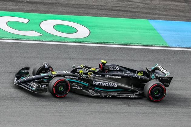 FORMULA 1 HEINEKEN DUTCH GRAND PRIX 2023 Lewis Hamilton 44 (GBR), Mercedes AMG Petronas W14 during the FORMULA 1 HEINEKEN DUTCH GP at CM.com Circuit Zandvoort, Zandvoort, Netherlands on 25 August 2023 Editorial Use Only Copyright: xIMAGO EveryxSecondxMediax ESM-0785-0013