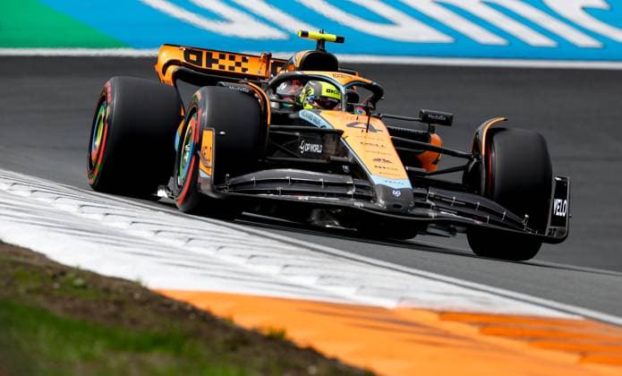 4 Lando Norris GBR, McLaren F1 Team , F1 Grand Prix of the Netherlands at Circuit Zandvoort on August 25, 2023 in Zandvoort, Netherlands Photo by HOCH ZWEI Zandvoort Netherlands