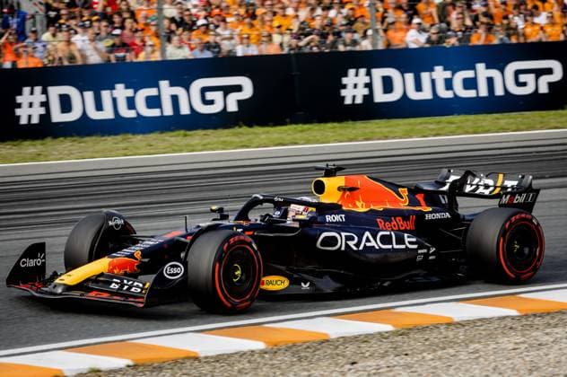 ZANDVOORT - Max Verstappen (Red Bull Racing) during 2nd Free Practice ahead of the F1 Grand Prix of the Netherlands at Circuit Zandvoort on August 25, 2023 in Zandvoort, Netherlands. ANP SEM VAN DER WAL F1 Grand Prix of The Netherlands 2023 24 xVIxANPxSportx xxANPxIVx 476278800 originalFilename: 476278800.jpg