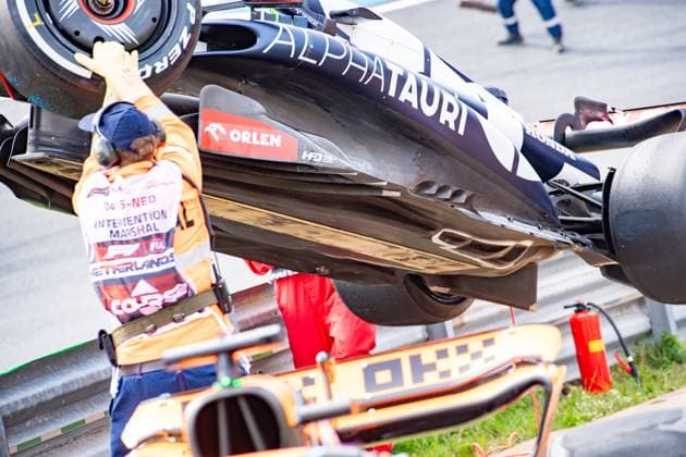 Formula 1 GP Holland Zandvoort Friday, 25 08 2023 Accident between Daniel Ricciardo and Oscar Piastri in FP2 Formula 1 GP Holland Zandvoort Friday, 25 08 2023 Copyright: xBEAUTIFULxSPORTS Erlhofx