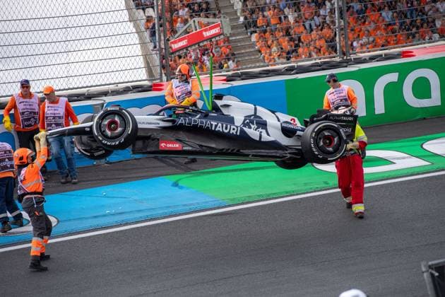 Formula 1 GP Holland Zandvoort Friday, 25 08 2023 Accident between Daniel Ricciardo and Oscar Piastri in FP2 Formula 1 GP Holland Zandvoort Friday, 25 08 2023 Copyright: xBEAUTIFULxSPORTS Erlhofx