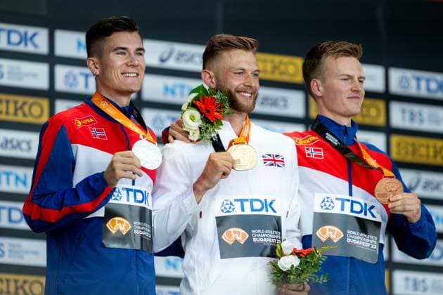 Athletics, World Championships in Budapest, Mens 1500m, Award Ceremony