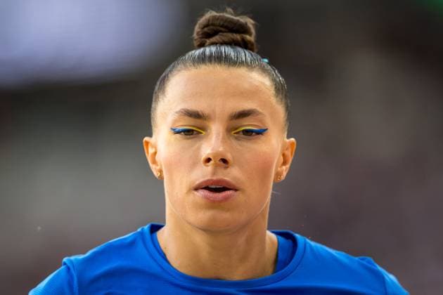 World Athletics Championships Budapest 23; Hungary, 25.08.2023 Maryna BEKH-ROMANCHUK of UKRAINE (UKR) at the World Athletics Championships Budapest 23 in Budapest, on Friday, August 25, 2023 *** World Athletics Championships Budapest 23 Hungary, 25 08 2023 Maryna BEKH ROMANCHUK of UKRAINE UKR at the World Athletics Championships Budapest 23 in Budapest, on Friday, August 25, 2023 Copyright: xBEAUTIFULxSPORTS OlafxRellischx