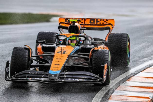 FORMULA 1 DUTCH GRAND PRIX 2023 Lando Norris 4 (GBR), McLaren MCL60 in the wet spray during the FORMULA 1 HEINEKEN DUTCH GRAND PRIX 2023 at CM.com Circuit Zandvoort, Zandvoort, Netherlands on 26 August 2023 Editorial Use Only Copyright: xIMAGO EveryxSecondxMediax ESM-0786-0026