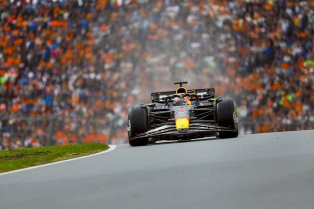 ZANDVOORT - Max Verstappen (Red Bull Racing) during qualifying for the F1 Grand Prix of the Netherlands at Circuit Zandvoort on August 26, 2023 in Zandvoort, Netherlands. ANP KOEN VAN WEEL F1 Grand Prix of The Netherlands 2023 24 xVIxANPxSportx xxANPxIVx 476342383 originalFilename: 476342383.jpg