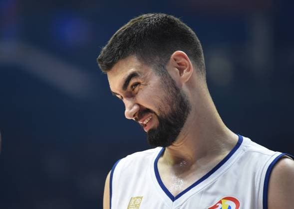 SERBIA vs CHINA DUSAN RISTIC, basketball player of Serbia at the FIBA World Cup match against China, at Araneta Coliseum. Manila, 26.08.2023. photo: Nebojsa Parausic MN press photo BASKETBALL, FIBA, WORLD CUP, SERBIA, CHINA Manila Araneta Coliseum Philippines Copyright: xNebojsaxParausicx xMNxPressx