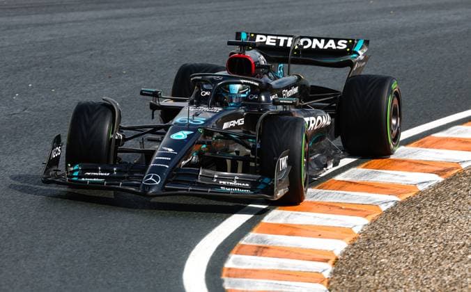 63 George Russell GBR, Mercedes AMG Petronas F1 Team , F1 Grand Prix of the Netherlands at Circuit Zandvoort on August 26, 2023 in Zandvoort, Netherlands Photo by HOCH ZWEI Zandvoort Netherlands