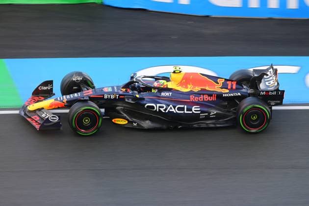 F1 Grand Prix of The Netherlands - Qualifying Sergio Perez of Red Bull Racing Honda drive his single-seater during qualifying of Dutch GP, 14th round valid for the Formula 1 World Championship, WM, Weltmeisterschaft in Zandvoort Circuit, Zandvoort, North Holland, Netherlands , 26 08 23 Zandvoort North Holland Netherlands  Copyright: xAndreaxDiodatox originalFilename:diodato-notitle230826_np6uL.jpg