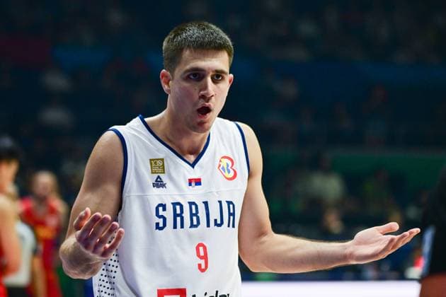 August 26, 2023, Quezon, Luzon, Philippines: Vanja Marinkovic of Serbia men basketball team is seen in action during the FIBA Men s Basketball World Cup 2023 match between Serbia and China held at the Araneta Coliseum. Final score Serbia 105:63 China Quezon Philippines - ZUMAs197 20230826_aaa_s197_081 Copyright: xLuisxVeniegrax