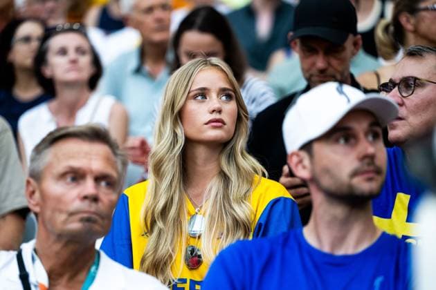 230826 DesirÃ Inglander, girlfriend of Armand Duplantis of Sweden, during of men?s pole vault final during day 8 of the 2023 World Athletics Championships on August 26, 2023 in Budapest. Photo: Vegard Grott BILDBYRAN kod VG JM0525 bbeng friidrott athletics friidrett 2023 world athletics championships world athletics championships budapest23 friidrotts-vm friidretts-vm vm *** 230826 Desire Inglander, girlfriend of Armand Duplantis of Sweden, during of men?s pole vault final during day 8 of the 2023 World Athletics Championships on August 26, 2023 in Budapest Photo Vegard Grott BILDBYRAN kod VG JM0525 bbeng friidrott athletics friidrett 2023 world athletics championships world athletics championships budapest23 friidrotts vm friidretts vm vm  Copyright: VEGARDxGRoTT BB230826VG033