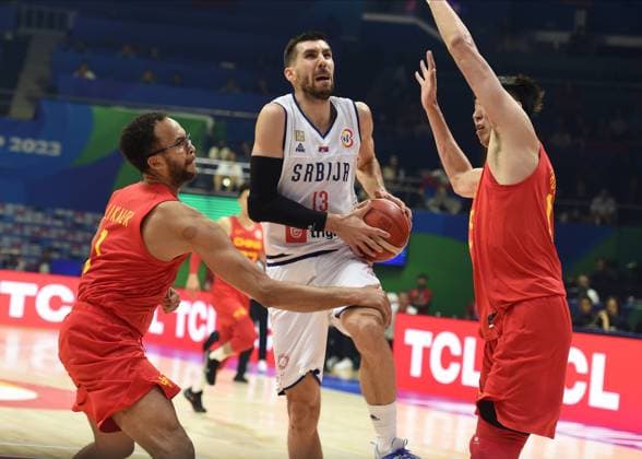 SERBIA vs CHINA OGNJEN DOBRIC, basketball player of Serbia at the FIBA World Cup match against China, at Araneta Coliseum. Manila, 26.08.2023. photo: Nebojsa Parausic MN press photo BASKETBALL, FIBA, WORLD CUP, SERBIA, CHINA Manila Araneta Coliseum Philippines Copyright: xNebojsaxParausicx xMNxPressx
