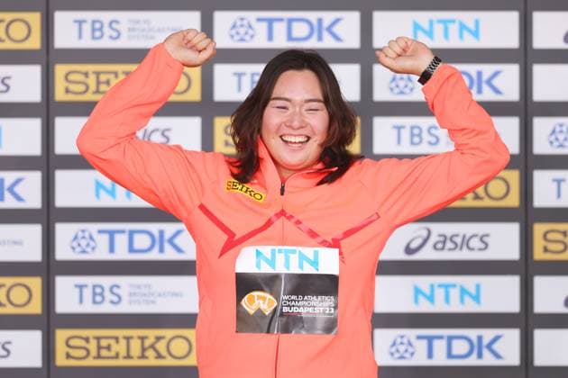 Haruka Kitaguchi (JPN), AUGUST 26, 2023 - Athletics : World Athletics Championships Budapest 2023 Women s Javelin Throw Medal Ceremony at National Athletics Centre, Budapest, Hungary. Noxthirdxpartyxsales  (227282510)