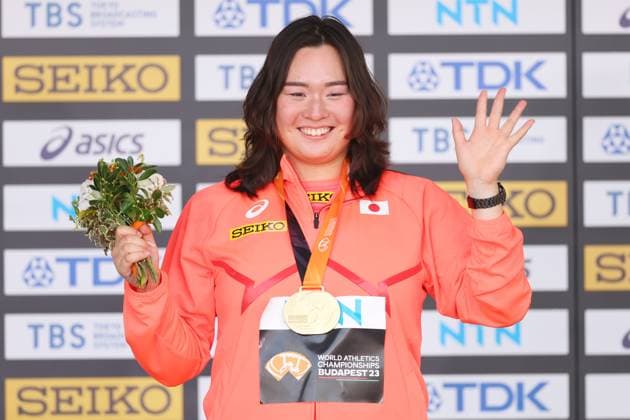 Haruka Kitaguchi (JPN), AUGUST 26, 2023 - Athletics : World Athletics Championships Budapest 2023 Women s Javelin Throw Medal Ceremony at National Athletics Centre, Budapest, Hungary. Noxthirdxpartyxsales  (227282516)