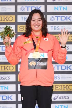 Haruka Kitaguchi (JPN), AUGUST 26, 2023 - Athletics : World Athletics Championships Budapest 2023 Women s Javelin Throw Medal Ceremony at National Athletics Centre, Budapest, Hungary. Noxthirdxpartyxsales  (227282518)