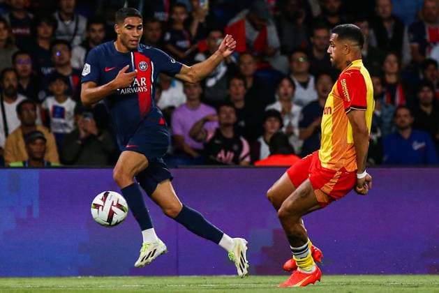Paris Saint-Germain v RC Lens - Ligue 1 Uber Eats Hakimi Achraf of Paris Saint-Germain during the Ligue 1 Uber Eats match between Paris Saint-Germain and RC Lens - Ligue 1 Uber Eats at Parc des Princes, in Paris, France, on August 26, 2023. Paris France  Copyright: xIbrahimxEzzatx originalFilename:ezzat-parissai230826_npSY1.jpg