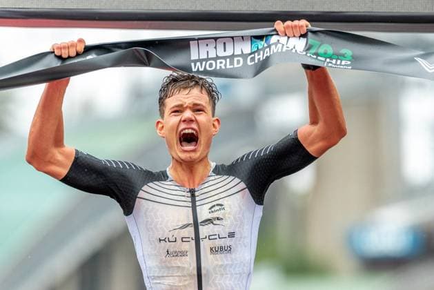 Bilder des Jahres 2023, Sport 08 August Sport Themen der Woche KW34 Rico Bogen of Germany wins the men s Ironman 70.3 World Championship, WM, Weltmeisterschaft on August 27, 2023 in Lahti, Finland. Lahti Finland LKFTVX20230827112624VKNX  Copyright: xPepexKorteniemix LKFTVX20230827112624VKNX