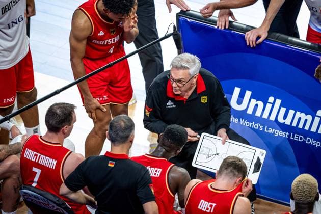 Basketball Okinawa 27 08 2023 FIBA Basketball World Cup 2023 Mens World Cup Preliminary Round Australia AUS Germany GER Gordon Herbert Germany, national coach