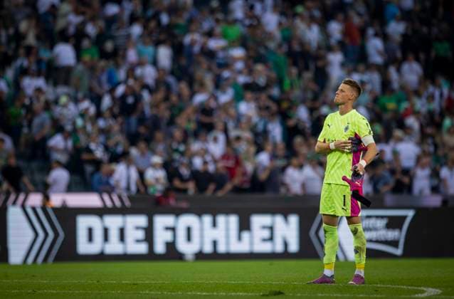 Moenchengladbach, Germany 26th Aug, 2023 Goalkeeper Jonas Omlin BMG Borussia Mönchengladbach Bayer Leverkusen 26 08 2023