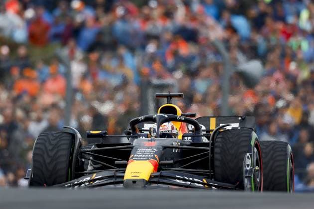 ZANDVOORT - Max Verstappen (Red Bull Racing) during the F1 Grand Prix of the Netherlands at Circuit Zandvoort on August 27, 2023 in Zandvoort, Netherlands. ANP KOEN VAN WEEL F1 Grand Prix of The Netherlands 2023 24 xVIxANPxSportx xxANPxIVx 476445992 originalFilename: 476445992.jpg
