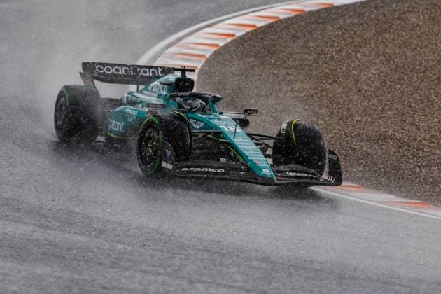 Lance Stroll Aston Martin in heavy rain on the track, Dutch Grand Prix, motorsport, Formula 1, season 2023, 27 08 2023 Dutch Grand Prix, motorsport, Formula 1, season 2023, 27 08 2023 Zandvoort Copyright: xEibner-Pressefoto AlexanderxNeisx EP_ANS