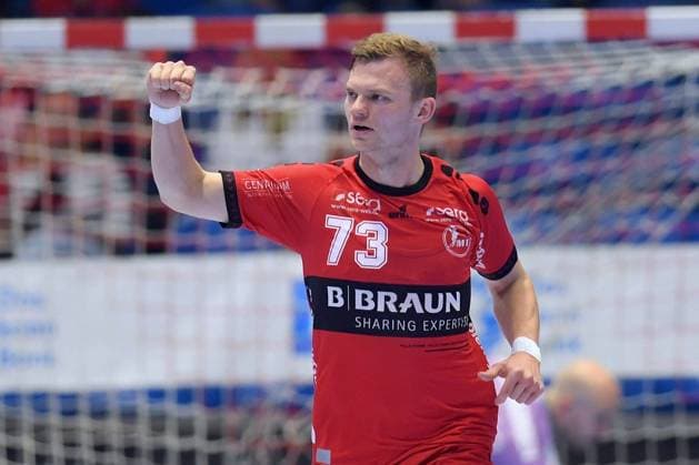 Cheering for Timo Kastening MT Melsungen 73 , GER, MT Melsungen Frisch Auf Goeppingen, Handball, 1 Bundesliga Maenner, 27 08 2023, GER, MT Melsungen Frisch Auf Goeppingen, Handball, 1 Bundesliga Maenner, 27 08 2023 Kassel Copyright: xEibner-Pressefotox-xRolandxSippelx EP_RSL