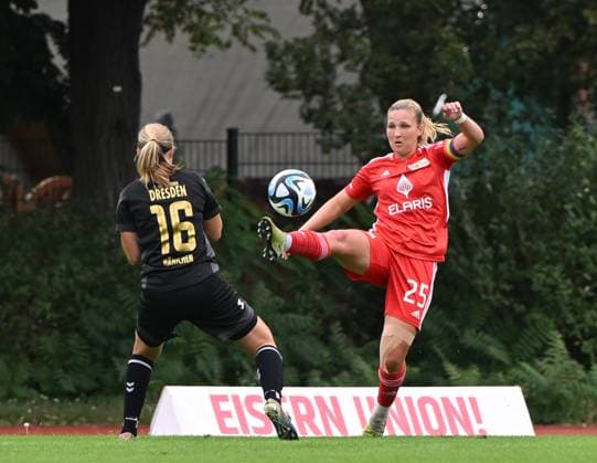 Football, Women, Regionalliga Nordost, Season 2023 2024 2 Matchday , 1 FC Union Berlin 1 FFC Fortuna Dresden 6 0 , v l Carolin Hänichen, Dina Orschmann 1 Women 1 FC Union , 27 08 2023, Copyright: xMatthiasxKochx