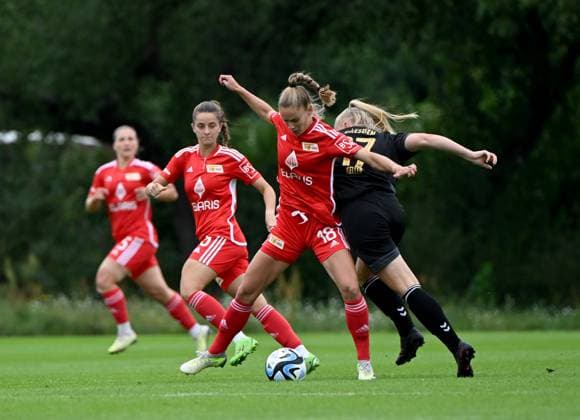 Football, Women, Regionalliga Nordost, Season 2023 2024 2 Matchday , 1 FC Union Berlin 1 FFC Fortuna Dresden 6 0 , v l Celine Frank 1 Women 1 FC Union , Charleen Niesler 1 Women 1 FC Union , Jenifer Keller, 27 08 2023, Copyright: xMatthiasxKochx