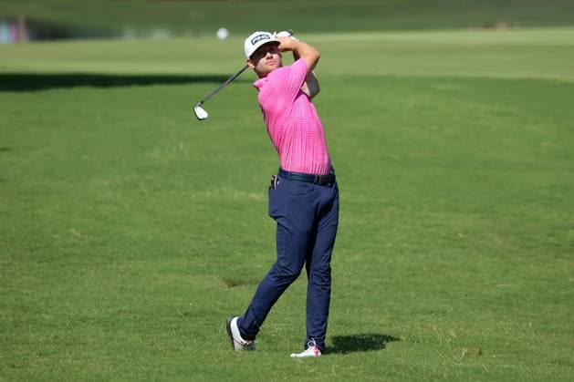 ATLANTA, GA - AUGUST 27: Taylor Moore during the final round of the 2023 Tour Championship on August 27, 2023 at East Lake Golf Club in Atlanta, Georgia. (Photo by Michael Wade Icon Sportswire) GOLF: AUG 27 PGA, Golf Herren - TOUR Championship EDITORIAL USE ONLY Icon23082704