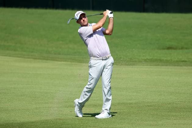 ATLANTA, GA - AUGUST 27: Russell Henley during the final round of the 2023 Tour Championship on August 27, 2023 at East Lake Golf Club in Atlanta, Georgia. (Photo by Michael Wade Icon Sportswire) GOLF: AUG 27 PGA, Golf Herren - TOUR Championship EDITORIAL USE ONLY Icon23082715