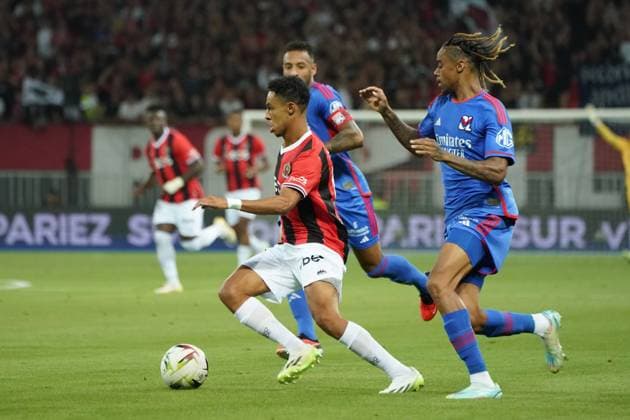 Sofiane Diop (OGC Nice) FOOTBALL : OGC Nice vs Lyon - Ligue 1 Uber Eats - Nice - 027 08 2023 NorbertScanella Panoramic 