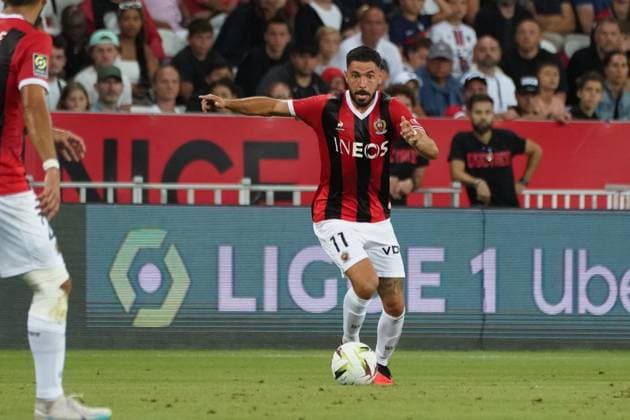 Morgan Sanson (OGC Nice) FOOTBALL : OGC Nice vs Lyon - Ligue 1 Uber Eats - Nice - 027 08 2023 NorbertScanella Panoramic 
